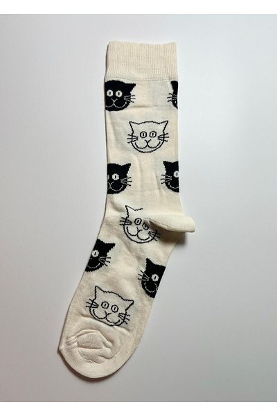 Rumon Cotton Cute Cat Patterned Unisex Socks