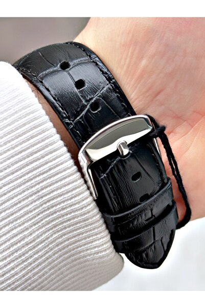 Ferrucci Function Function Black Color 3 Atm Waterproof Leather Cord Men's Wristwatch