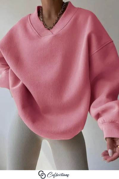 Arz giyim TrendCollections Noul sezon cu decolteu în V rozSwea tricou