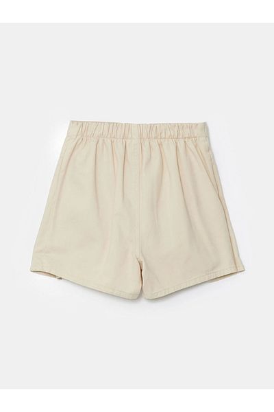 LC Waikiki Lcw Kids Beige Elastic Waist Girls' Shorts Skirt