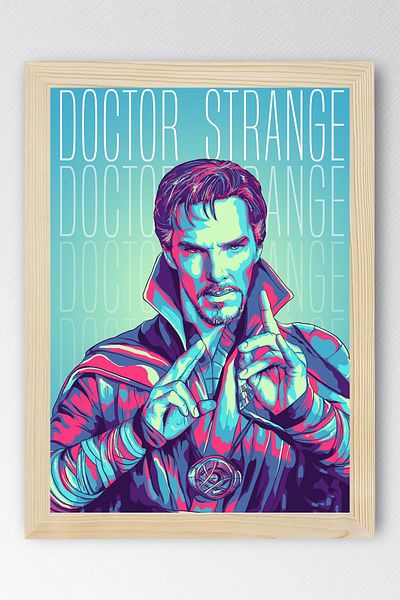 Saturn Doctor Strange Framed Painting - Marvel Movie Poster Poster Painting