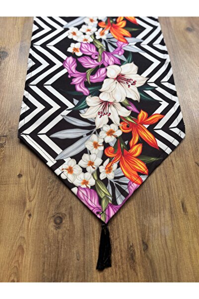 HALFART Zambak Desen Duck Keten Su Geçirmez Kirlenmez Runner