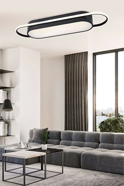 NZL Lighting Cio Modern Led Avize Plafonyer Üç Renkli Siyah Oturma Odası Aydı...