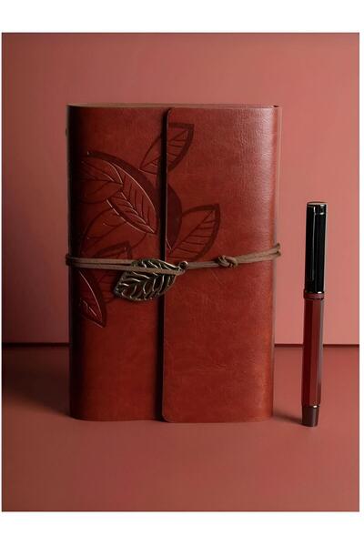 EXENET Premium Vintage Nostalgic Leather Cover Antique Notebook Memory Keepsa...