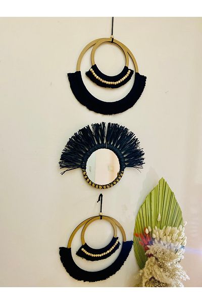 kattuna Bohemian Daisy Mirror Wall Decoration Product Set of 3