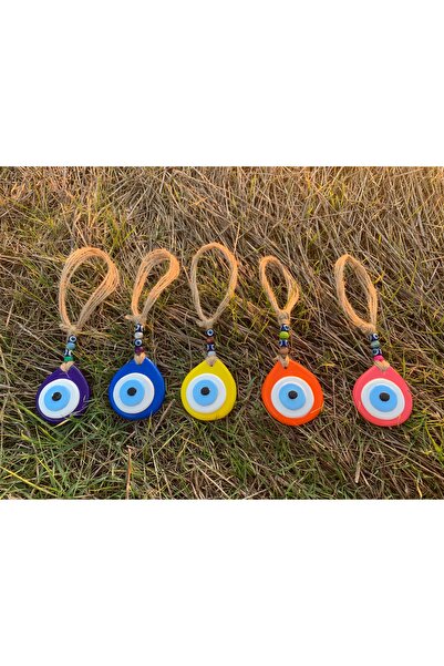 Esepix Nazar Boncuklu Damla Desen Nazar El Yapımı Duvar Süsü 3"lü Set