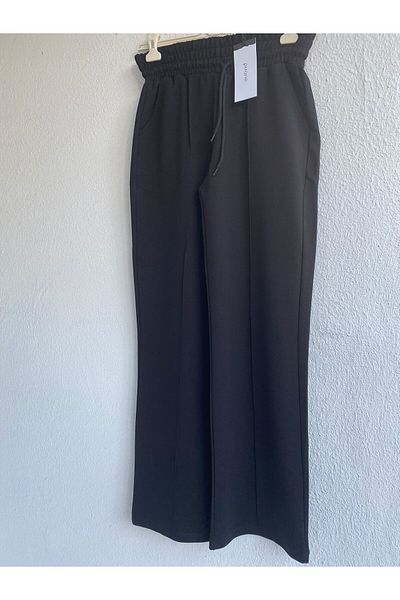 Puane Pantaloni cu 2 fire cu talie elastică