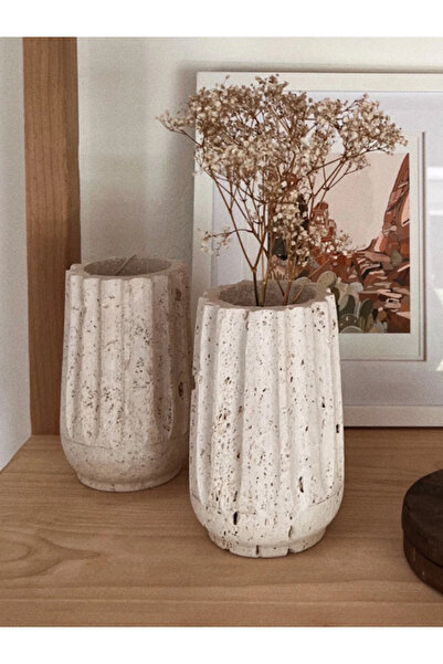 MIARIK DESIGN & DEKORASYON DekoratIf Traverten  Mermer Vazo