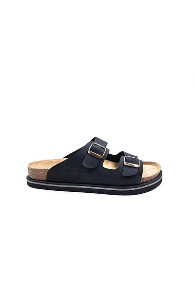 Hammer Jack Γνήσιες ανδρικές παντόφλες από δέρμα Nubuck με διπλή πόρπη