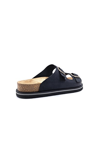 Hammer Jack Γνήσιες ανδρικές παντόφλες από δέρμα Nubuck με διπλή πόρπη