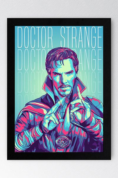 Saturn Tablou înrămat Doctor Strange - Poster Poster Film Marvel
