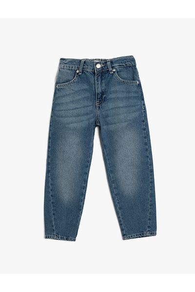 Koton New Season Denim Pants Button Detailed Pocket Cotton