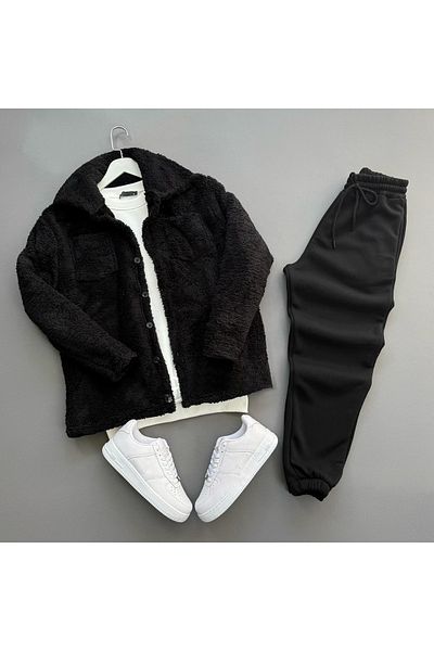 viperkombin Men's Plush Jacket and Sweatpants 2-Piece Combo
