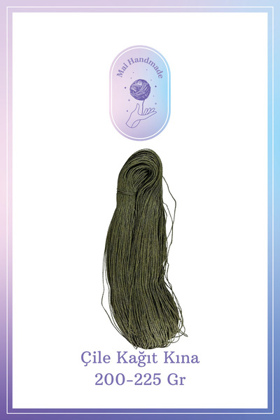 Mai Handmade Kağıt Ip 200-225 gram Örgü Ip Kına Rengi