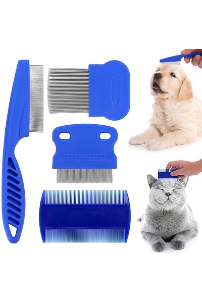 STOREMAX Sellbuystore Pet Comb Set, 4Pcs Dog Combs, for Cats and Rabbits - Hair Tar
