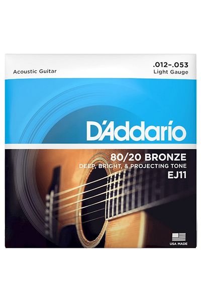 Daddario D'Addario EJ11 80/20 Bronze Χορδές Ακουστικής Κιθάρας, Ελαφρύ, 12-53 012-053 Σετ Σύρμα Ακουστικής Κιθάρας Te