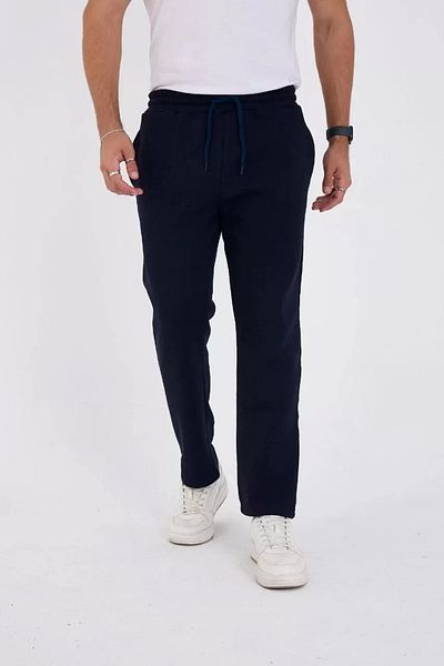 FantaziAtölyesi Παντελόνι Unisex Τριών Νημάτων Basic Σαλοπέτα - Ναυτικό Μπλε
