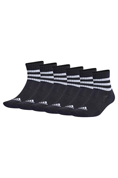 adidas Unisex Quartersocken, 6er Pack - 3-Stripes Cushioned Sportswear Mid-Cu...