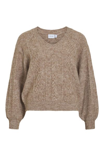 VILA Strickpullover V-Ausschnitt
