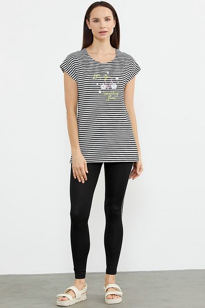 Sementa Costum dublu cu dresuri combinate cu dungi - negru