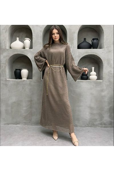 Molly Nelly Tricotaj de damă Rochie căptușită interioară din plasă