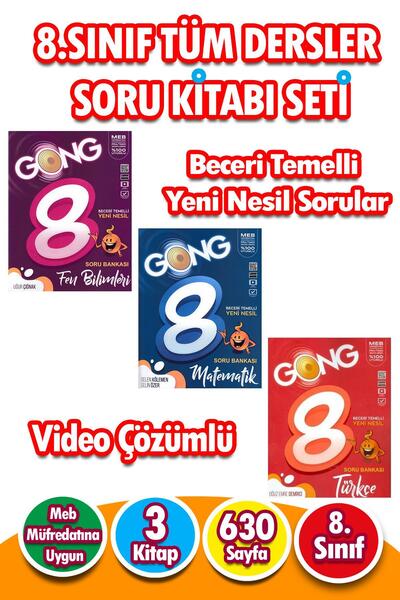 Harika Kitap Lgs Hazırlık 8.sınıf Matematik-türkçe-fen Bilgisi Soru Bankası Seti