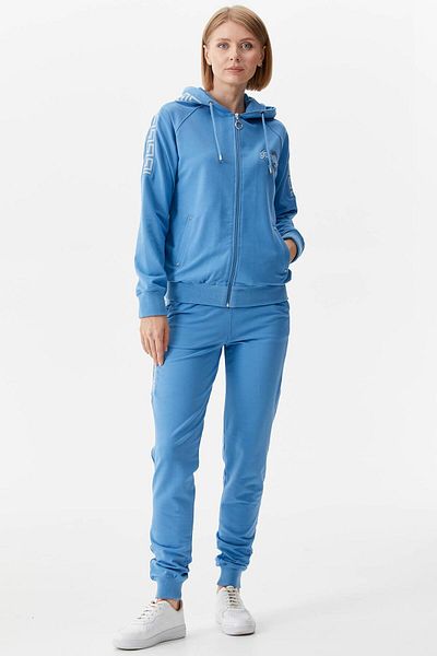 Sementa Set de trening cu glugă cu sclipici din tricot - albastru