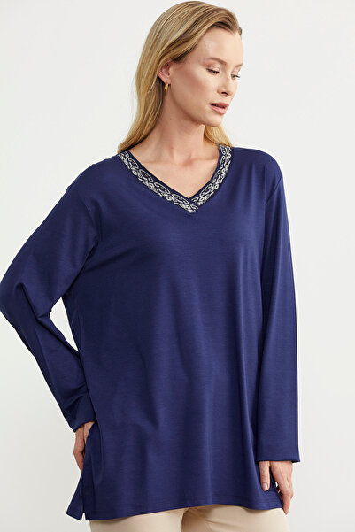 Sementa Μακρυμάνικο μπλουζάκι Indigo - Λεπτομέρεια πέτο