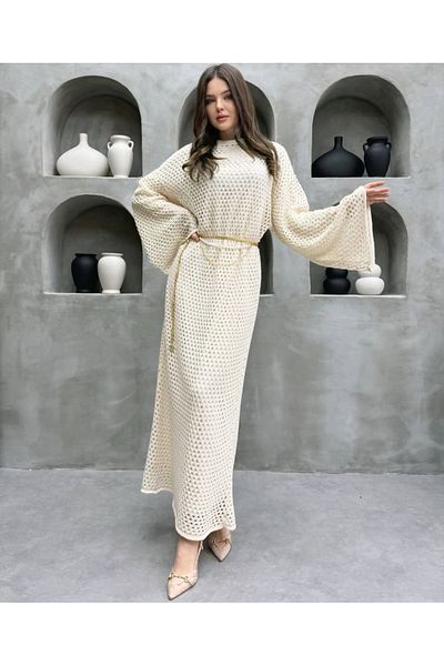 Molly Nelly Women's Knitwear Mesh Lining Dress