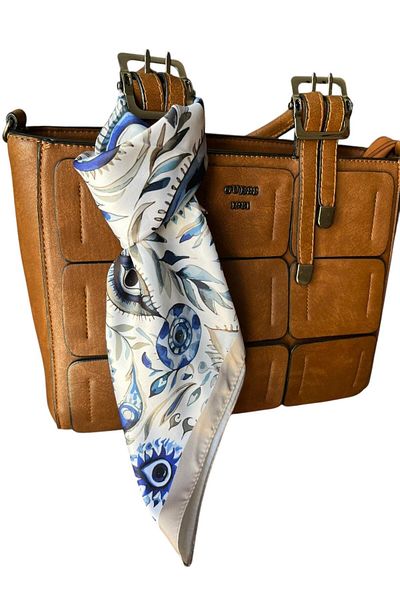 baderin Evil Eye Bead Patterned Scarf
