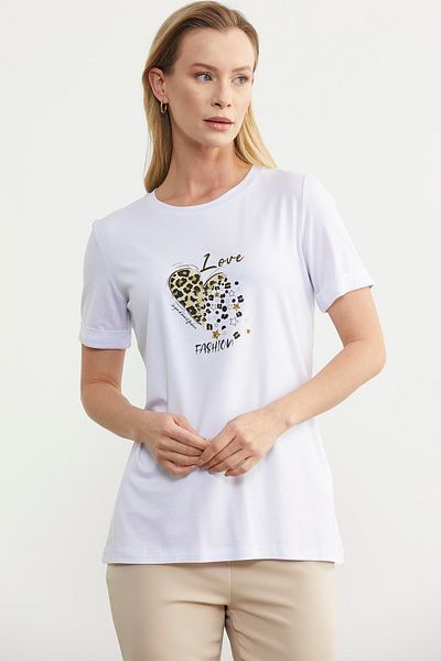 Sementa Tricou alb cu imprimeu fluent