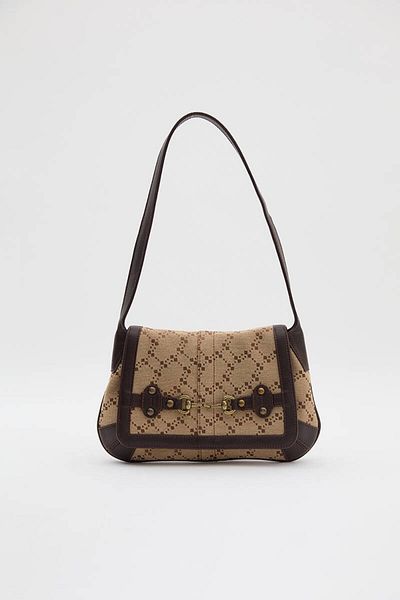 BE BLUE Monogram Bag with Buckle Detail