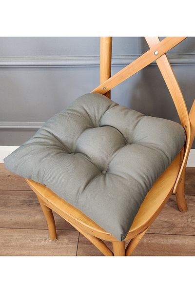 ALTINPAMUK Pernă pentru scaun GOLD Pofidik KHAKI Cusut special cu șireturi 40x40cm