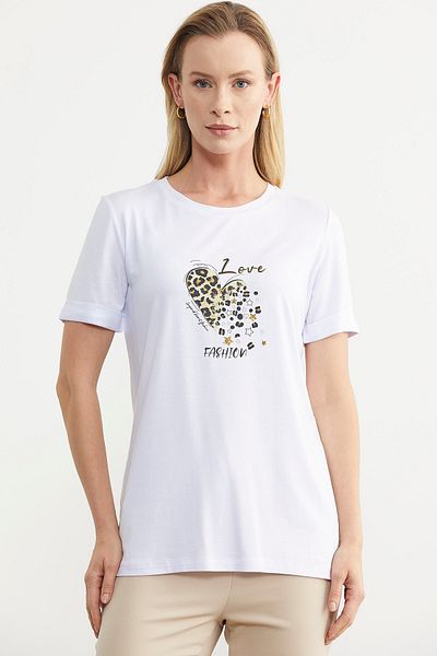 Sementa Tricou alb cu imprimeu fluent
