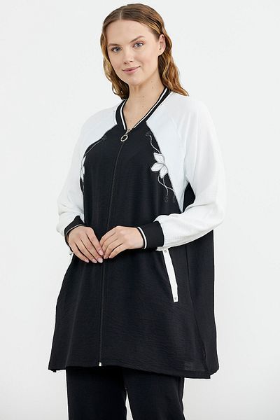 Sementa Embroidery Detailed Tunic Crepe Set - Black