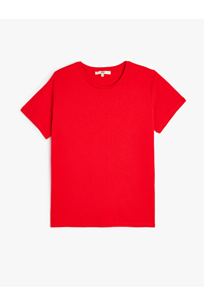 Koton Crew Neck Short Sleeve Cotton Basic T-Shirt