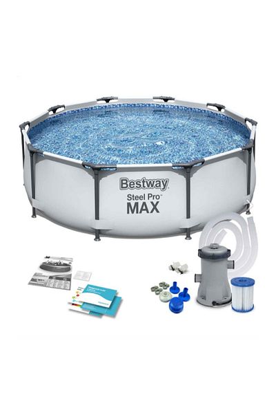 BESTWAY Steel Pro Frame Pool Set+Filter Pump 366X100Cm -26-56260