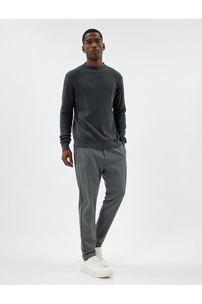 Koton Crew Neck Knitwear Cotton Sweater - Basic Model