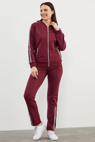 Sementa Σετ αθλητικής φόρμας Claret Red - Glitter Stripe Detailed