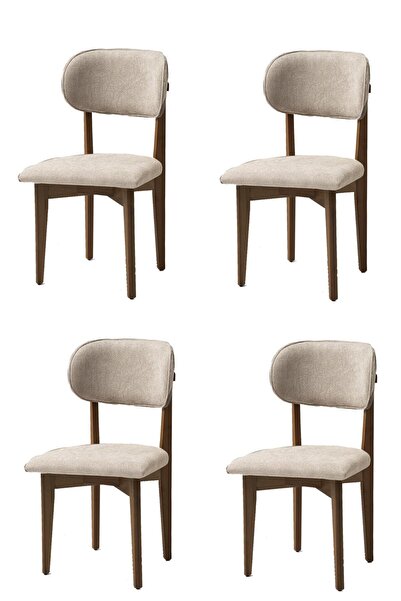 Sweet Home Masa Sandalye Nergis Sandalye Ahşap Gürgen 4 Lü Set Cafe,Restaurant,Mutfak,Salon,Yemek Odası Sandalyesi