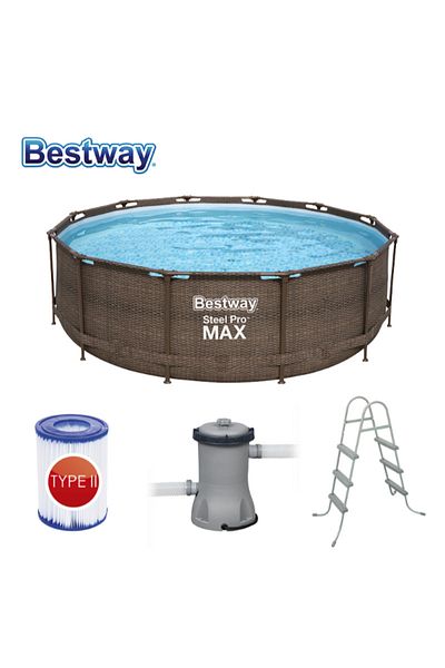 BESTWAY STEEL PRO MAX POOL SET+ FILTER PUMP+LADDER 3.66M X 1.00M 26-56709