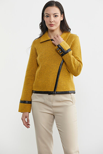 Sementa Button Detailed Knitwear Jacket - Sun - Brown