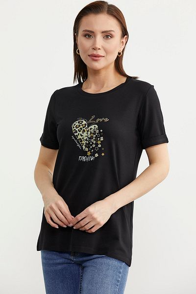 Sementa Tricou negru care curge - Imprimat cu folie