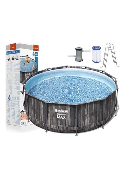 BESTWAY STEEL PRO MAX POOL SET+FILTER PUMP+LADDER 3.66M X 1.00M 26-5614X