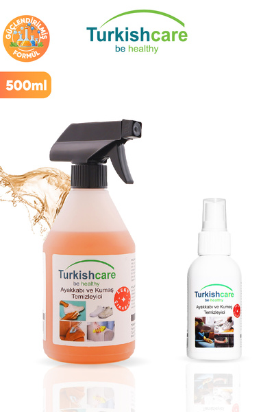 Turkishcare Ayakkabı Ve Kumaş Temizleme Spreyi 500 Ml + 100 Ml Seyahat Boyu B...