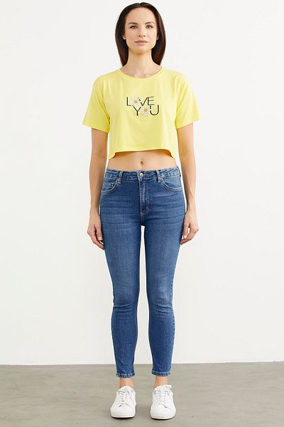 Sementa Pantaloni jeans slim cu lycra - Albastru deschis