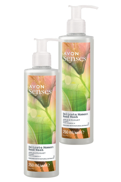AVON Senses Delicate Moment Elma ve Müge Kokulu Sıvı El Sabunu 250 Ml. İkili Set