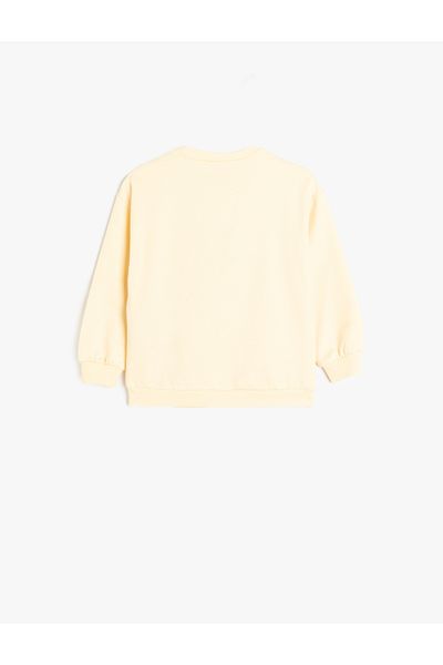 Koton Slogan Printed Crew Neck Long Sleeve Cotton Sweatshirt