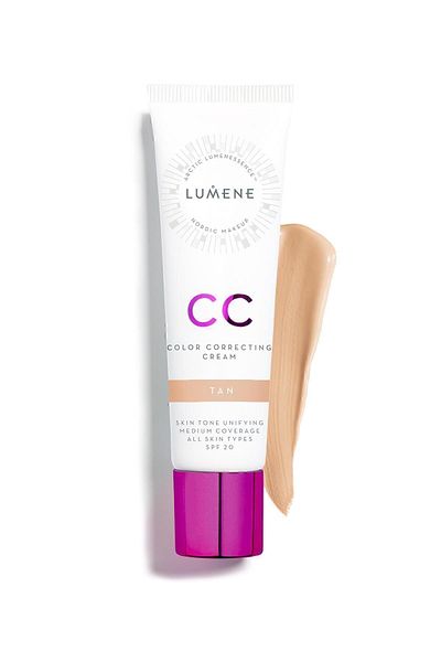 LUMENE CC Cream Shade Tan-7 - Effective Color Balancing, CC Cream SPF 20 - Dark