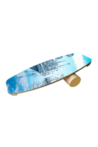 wudie Placă de echilibru cu imprimeu din lemn Rocket Balance Board Rocket Gym Board